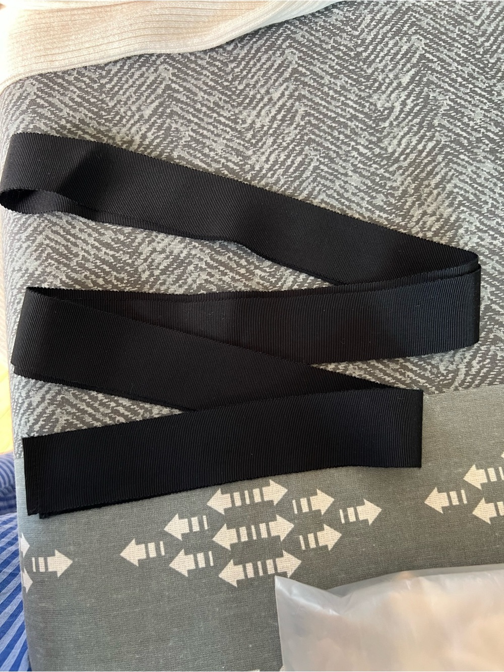 Black Grosgrain Ribbon belt - Wide